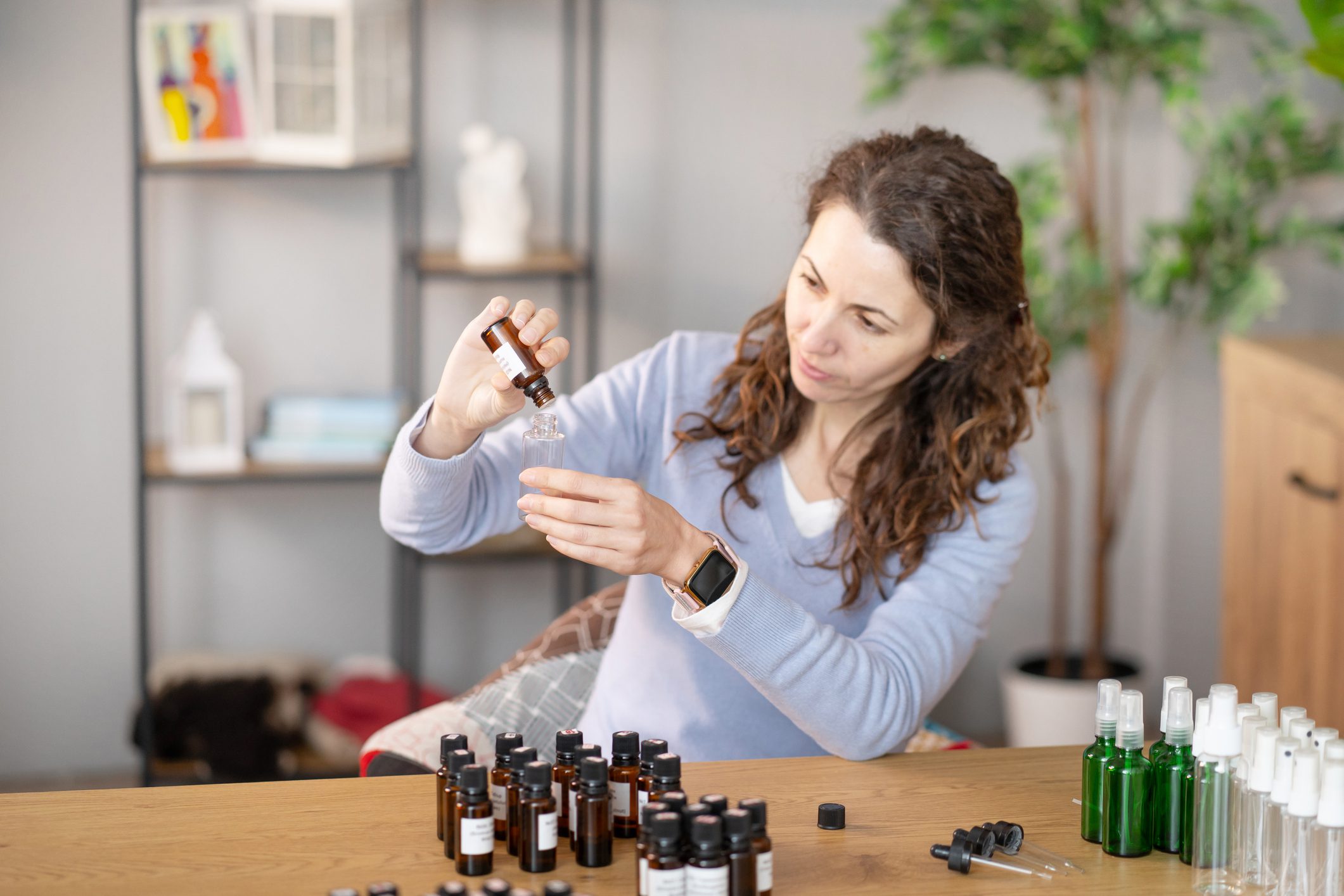 Woman Holding Pipe for Bach Flower Remedy Acupuncture in Walnut Creek Ca